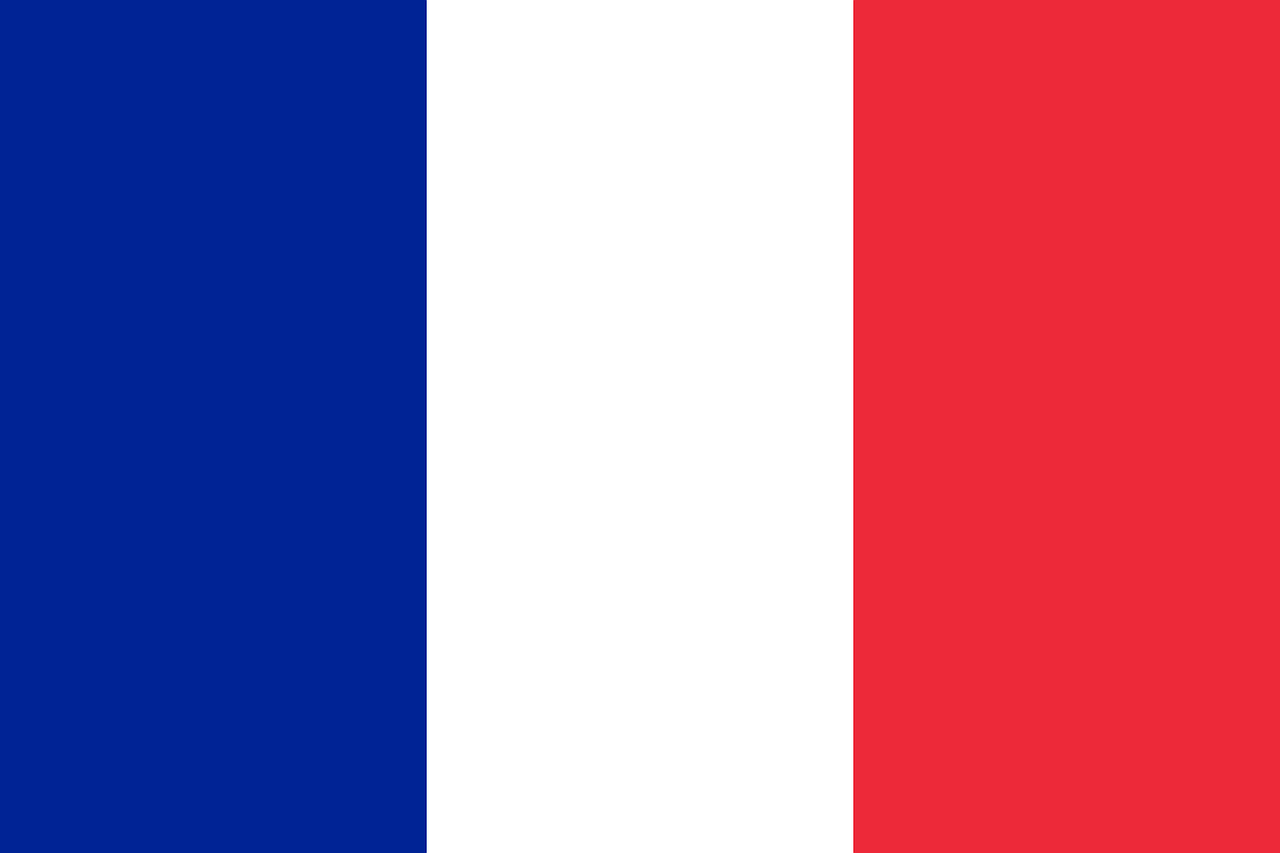 ¿Cómo se ve la bandera de Francia?